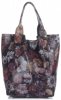 Kožené kabelka shopper bag Vittoria Gotti tmavo modrá 8298